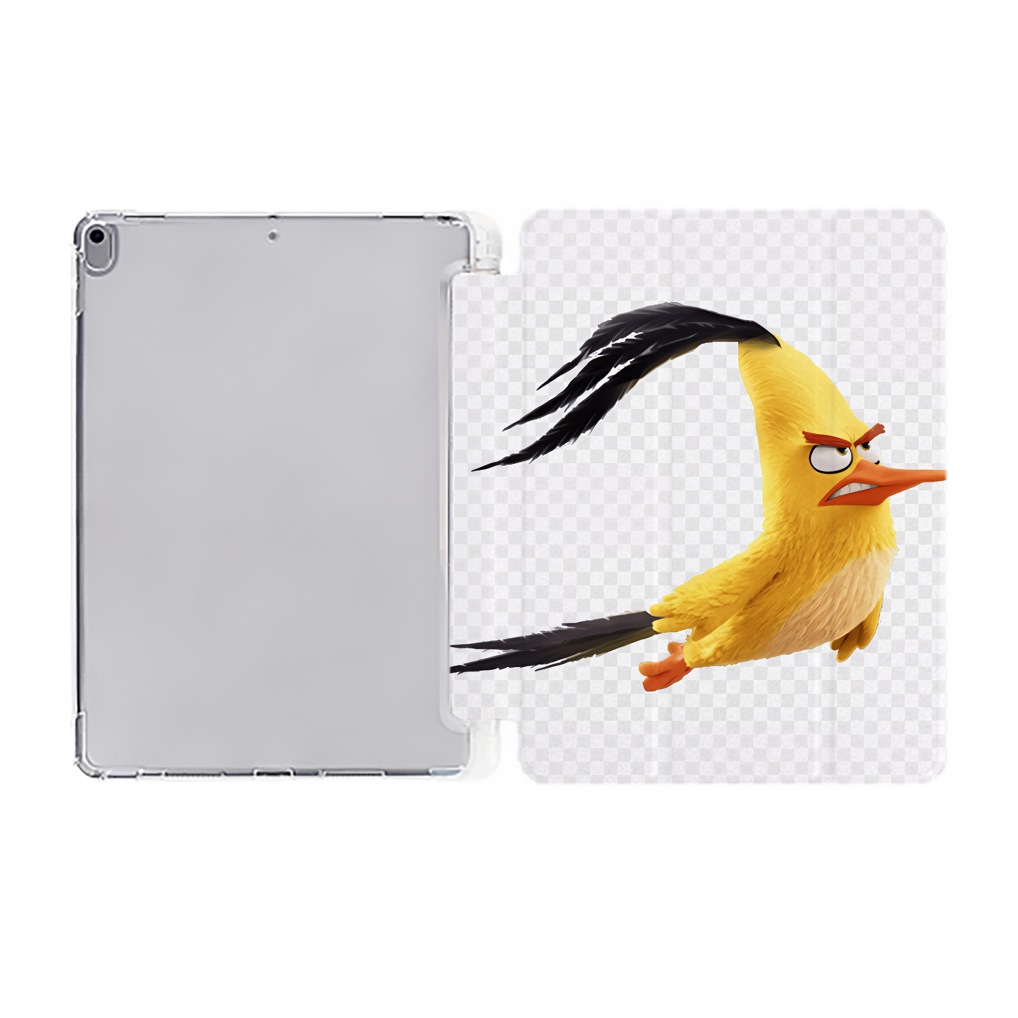 （画像用） Angry Birds アングリーバード IPad ケース ペン収納付き 三つ折りスタンド PUレザー×シリコン 対応機種9.5/10.5/10.9インチ